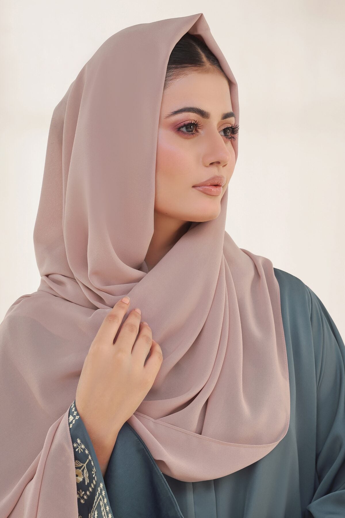 Cavern Pink Georgette Hijab