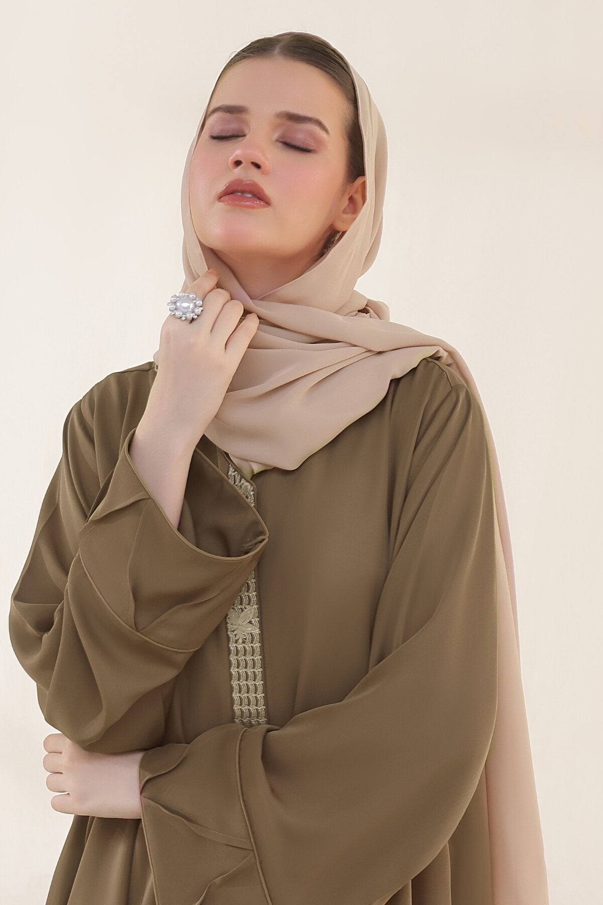 Soft Amber Georgette Hijab