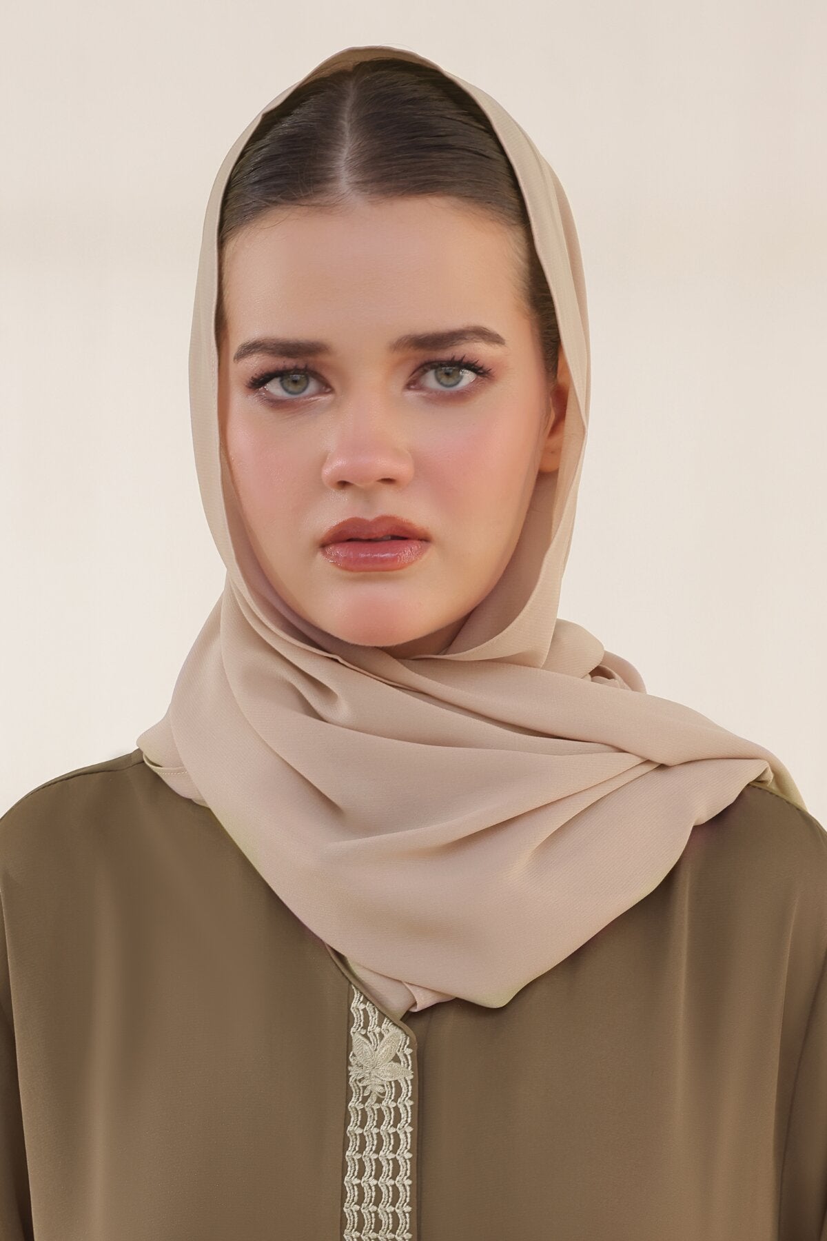 Soft Amber Georgette Hijab