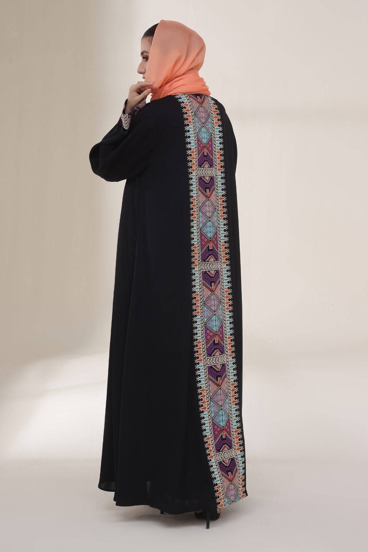Tatreez Cross-Stitch Embroidered Abaya