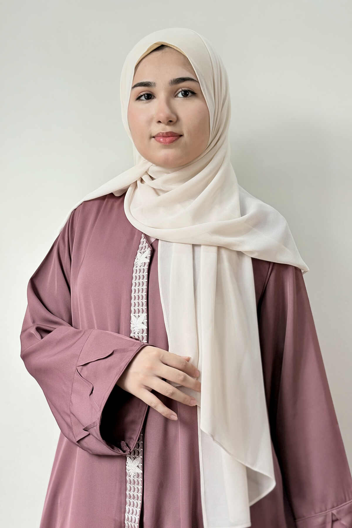 Turkish Rose Embroidered Abaya