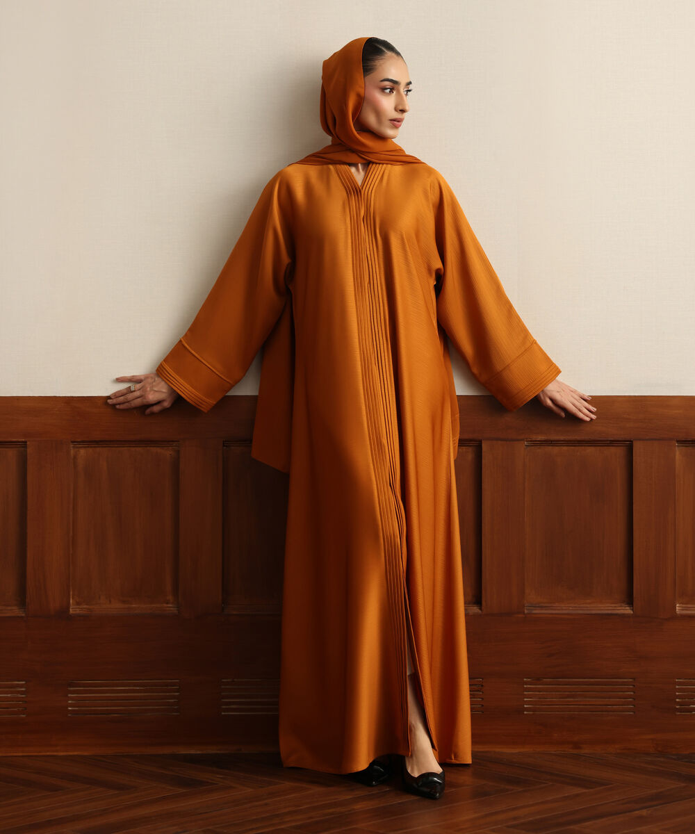 Pleated Abaya Set