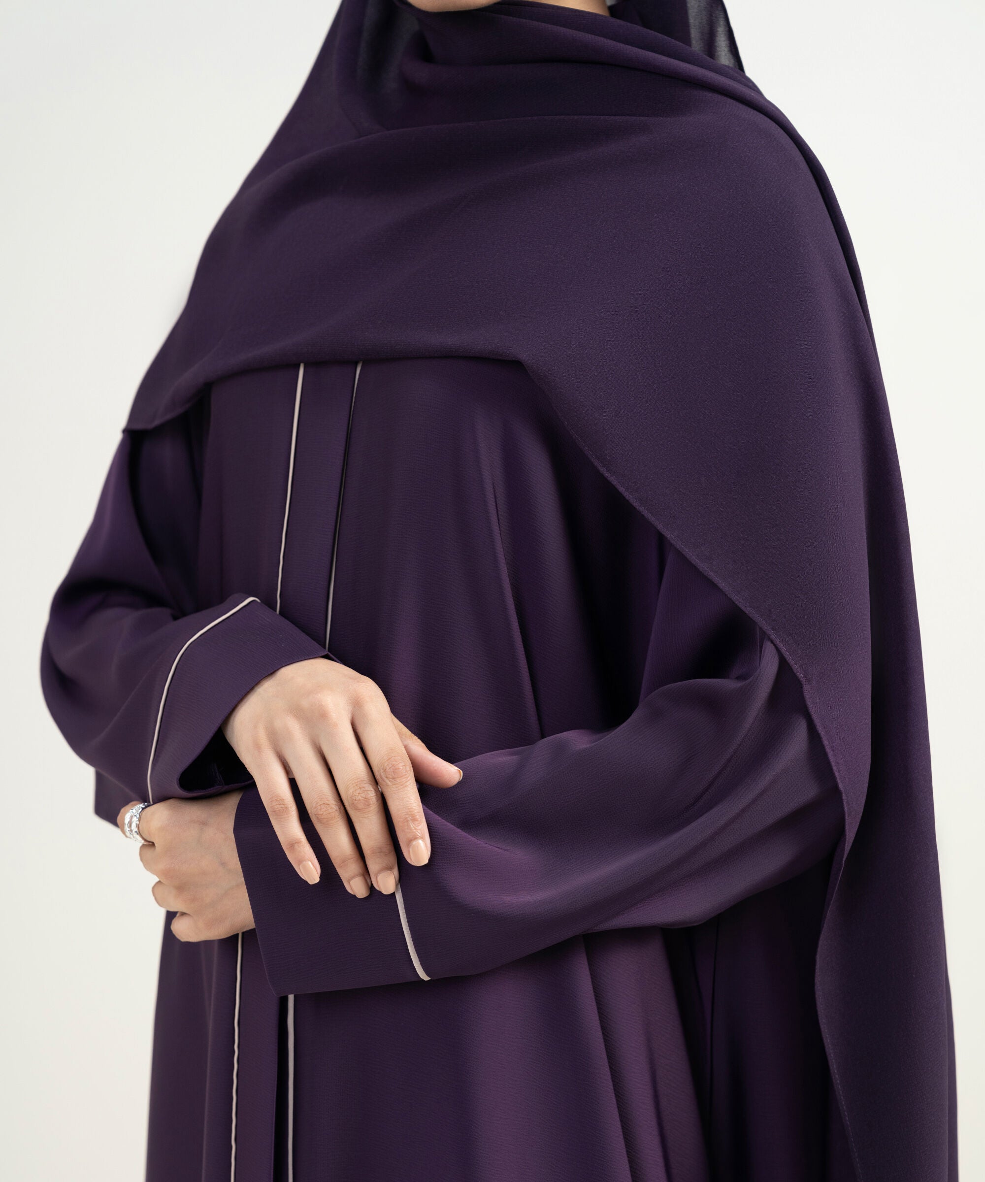 Color Block Abaya Set