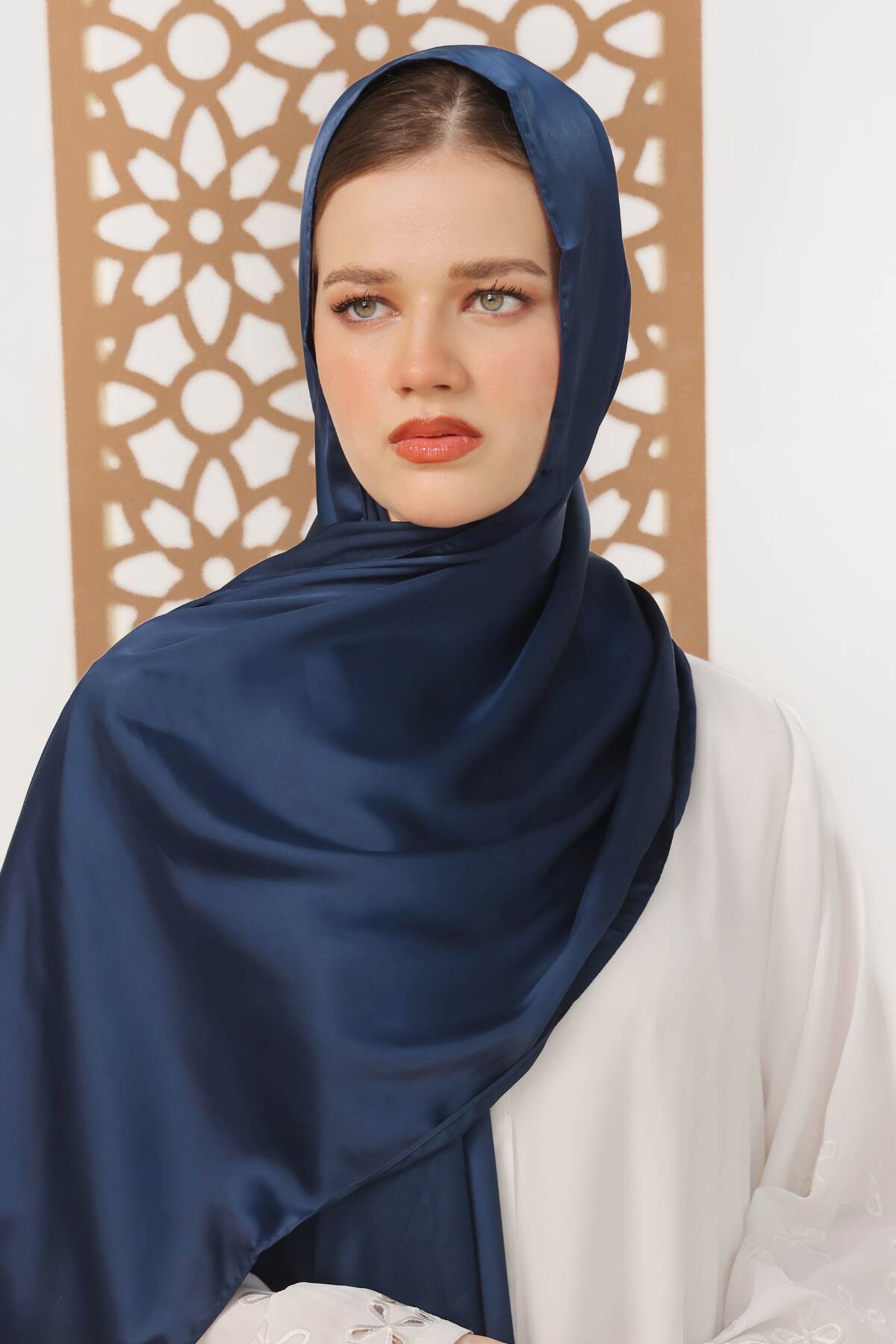 Midnight Blue Silk Hijab