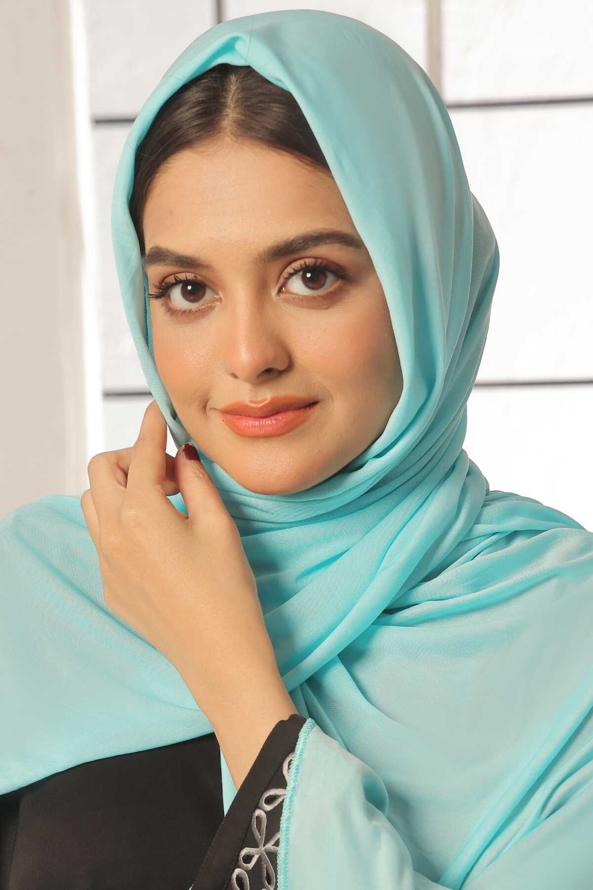 Pearl Aqua Jersey Hijab