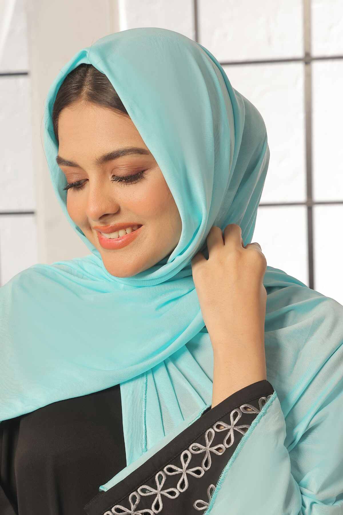 Pearl Aqua Jersey Hijab